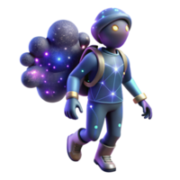 Cosmic Traveler 3D Render png