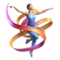 wonderful vintage beautiful artistic Dynamic 3D Illustration of a Dancer high resolution exclusive png