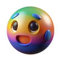 elegant traditional stunning classic Rainbow Emoji 3D Render premium exclusive png