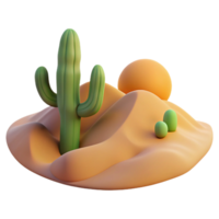 wonderful abstract dramatic traditional 3D Desert Cactus Illustration premium genuine png