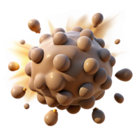 magnificent rustic impressive modern 3D Render of Cell Disintegration 4K authentic png