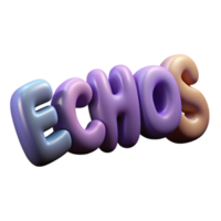 extraordinary traditional impressive modern 3D Render Echoes Text Abstract Background 4K high resolution png