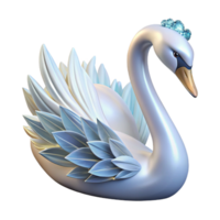 impressive abstract dramatic minimalist Elegant 3D Swan Illustration 4K premium png