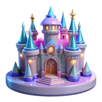 stunning classic impressive abstract Enchanted 3D Castle Illustration original high resolution png