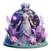 stunning classic magnificent rustic Enchanted Moonlit 3D Render high quality 4K png