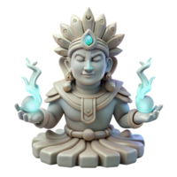 serene creative dramatic abstract Serene 3D Render of a Deity authentic high quality png
