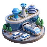 elegant creative vibrant rustic Futuristic Building 3D Illustration 4K high quality png