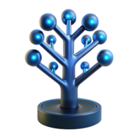 impressive rustic Glowing Tree 3D Render authentic png