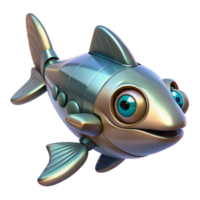 wonderful abstract extraordinary abstract 3D Render Metallic Robot Fish Illustration detailed high resolution png