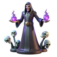 stunning abstract Dark Wizard 3D Render professional png