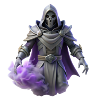 serene minimalist 3D Render of a Hooded Figure premium png