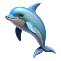 beautiful creative Playful Dolphin 3D Render high resolution png