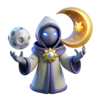extraordinary rustic 3D Render Celestial Mage authentic png