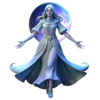 magnificent traditional Mystical 3D Render of a Woman in White professional png