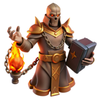 wonderful artistic 3D Render Dark Wizard Game Character Illustration authentic png