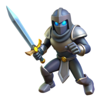 magnificent rustic 3D Render Knight Illustration premium png