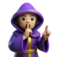 extraordinary creative 3D Render of a Mysterious Mage high resolution png