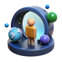 stunning artistic 3D Render Abstract Global Figure professional png