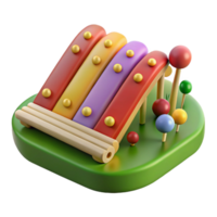 impressive rustic Colorful 3D Playground Slide Illustration original png