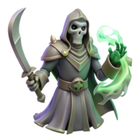 vibrant modern 3D Render Undead Sorcerer authentic png
