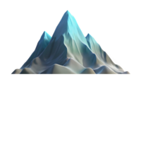 beautiful artistic 3D Stylized Mountain Peak Reflection original png
