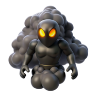 serene modern Dark 3D Render of a Glowing Figure professional png