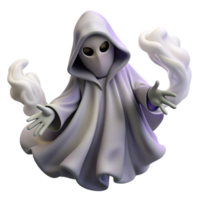 vibrant modern 3D Render Ghost in Hooded Robe genuine png