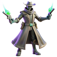 impressive abstract 3D Render Gunslinger Alchemist exclusive png