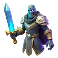 extraordinary modern Dark Knight 3D Render Fantasy Game original png
