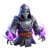 extraordinary artistic 3D Render Grim Reaper Illustration 4K png