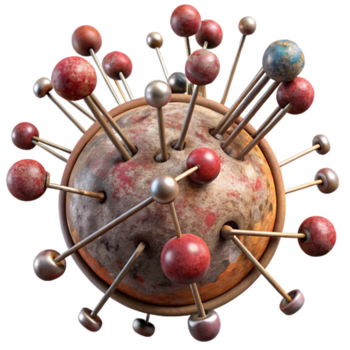 impressionante rústico de costura alfinetes e agulhas espalhados isolado elemento genuíno png