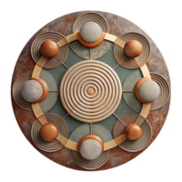 impressive abstract Abstract Geometric Pattern Circles and Lines Transparent Background professional png
