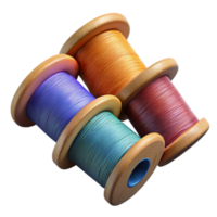 extraordinary traditional Sewing Thread Spools in Various Colors Isolated Element authentic png