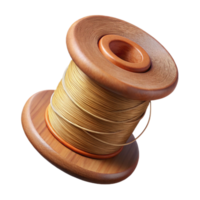dramatic minimalist Thread Spool Transparent Background with Winding high resolution png