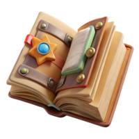 serene artistic Open Craft Book with Diy Projects Transparent Background exclusive png
