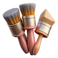 beautiful traditional Set of Paint Brushes Various Sizes Transparent Background professional png