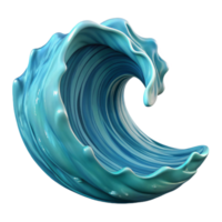 serene artistic Ocean Wave Crest Isolated on Transparent Background detailed png