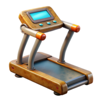 wonderful minimalist Treadmill Digital Display Lit Transparent Background detailed png