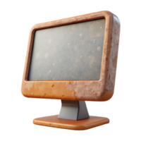 dramatic creative Computer Monitor with Blank Screen Transparent Background high resolution png