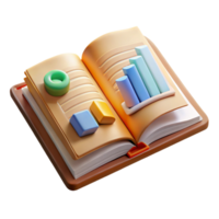 beautiful modern Open Book with Financial Data Transparent Background detailed png