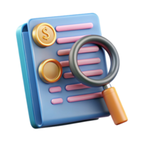 stunning classic Magnifying Glass Over Financial Document Cutout exclusive png