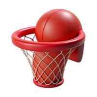 wonderful rustic Red Basketball Hoop Net Swish Shot Transparent Background high resolution png