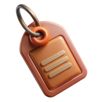 wonderful creative Luggage Tag with Personal Information Cutout Transparent Background high quality png