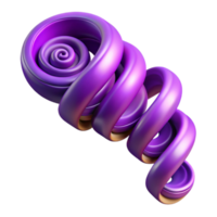 extraordinary rustic Purple Festive Streamers Cutout with Spiral Shape authentic png