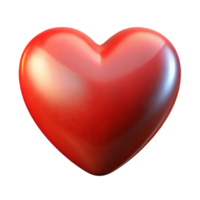beautiful traditional Red Heart Shape with Light Gradient Isolated Element authentic png