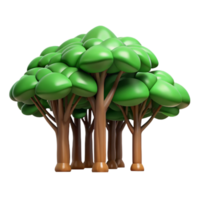 beautiful rustic Green Forest Canopy Cutout Isolated on Transparent Background 4K png