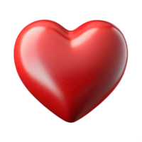 serene minimalist Red Heart Shape with Light Gradient Isolated Element high quality png