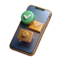 stunning traditional Smartphone with Messaging App Open Element Cutout high resolution png