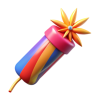 magnificent creative Colorful Firecracker Isolated with Explosive Blast exclusive png