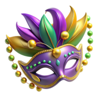beautiful artistic 3d Rendered Cutout of Elaborate Mardi Gras Mask Adorned With original png